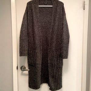 C’est Moi OS Heathered Grey Knit Cardigan